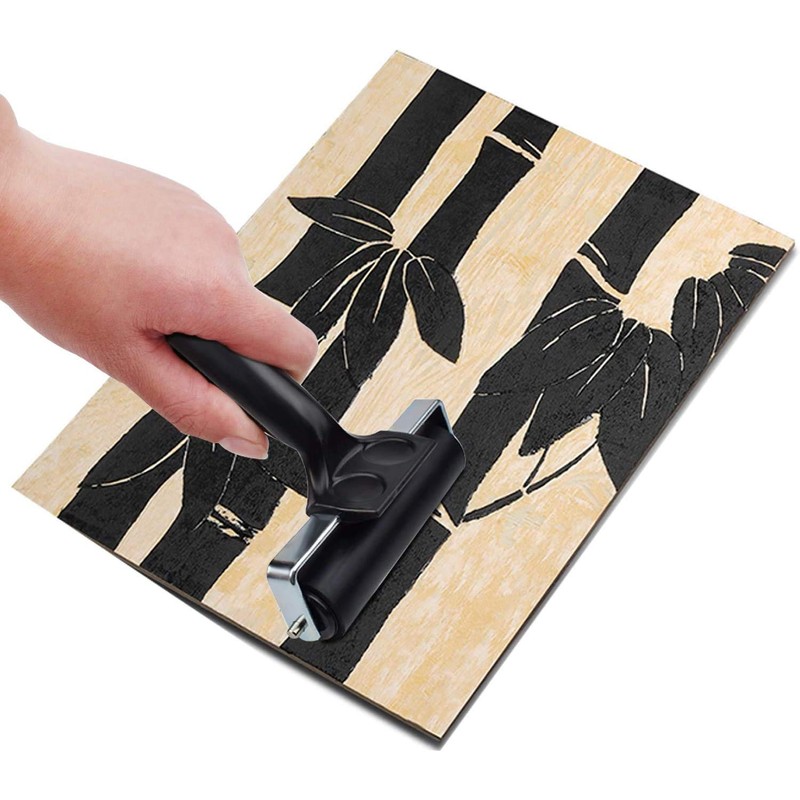 YTYKINOY Rubber Brayer Roller for Printmaking/Ink/Print/Gluing Application (4 inches)