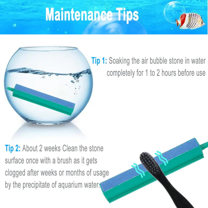 DeKago 5 PCS Aquarium Air Stone Kit 4 Inch Mini