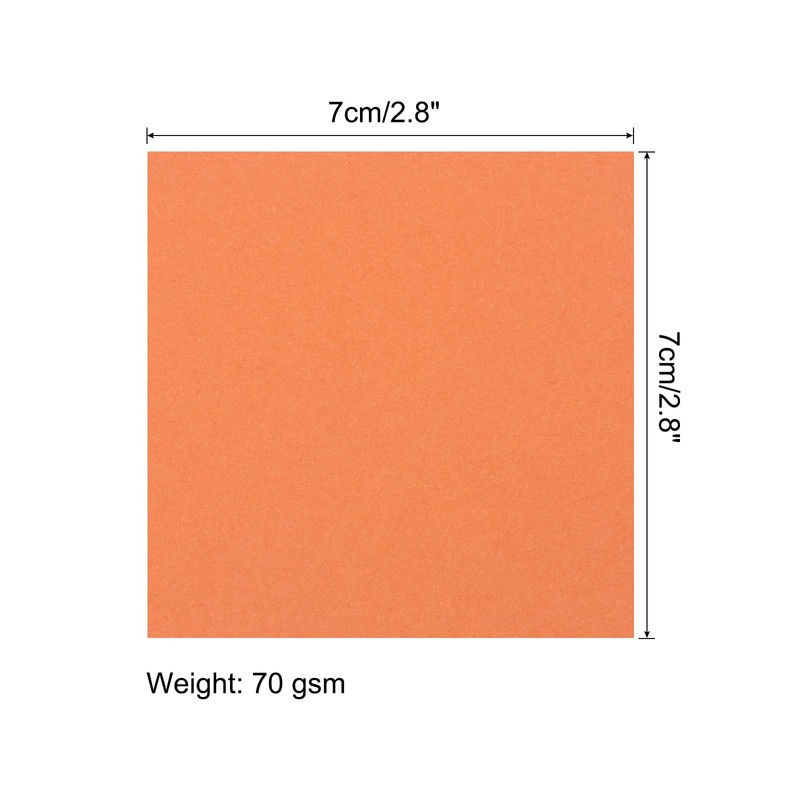 MECCANIXITY 50 Sheet Origami Paper Double Sided Dark Orange 2.5x2.5