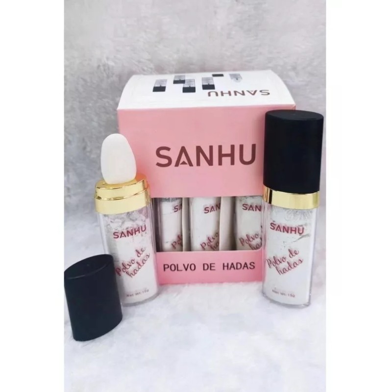 sanhu Polvo De Hadas Iluminador Cara Y Cuerpo Iluminador Blanco