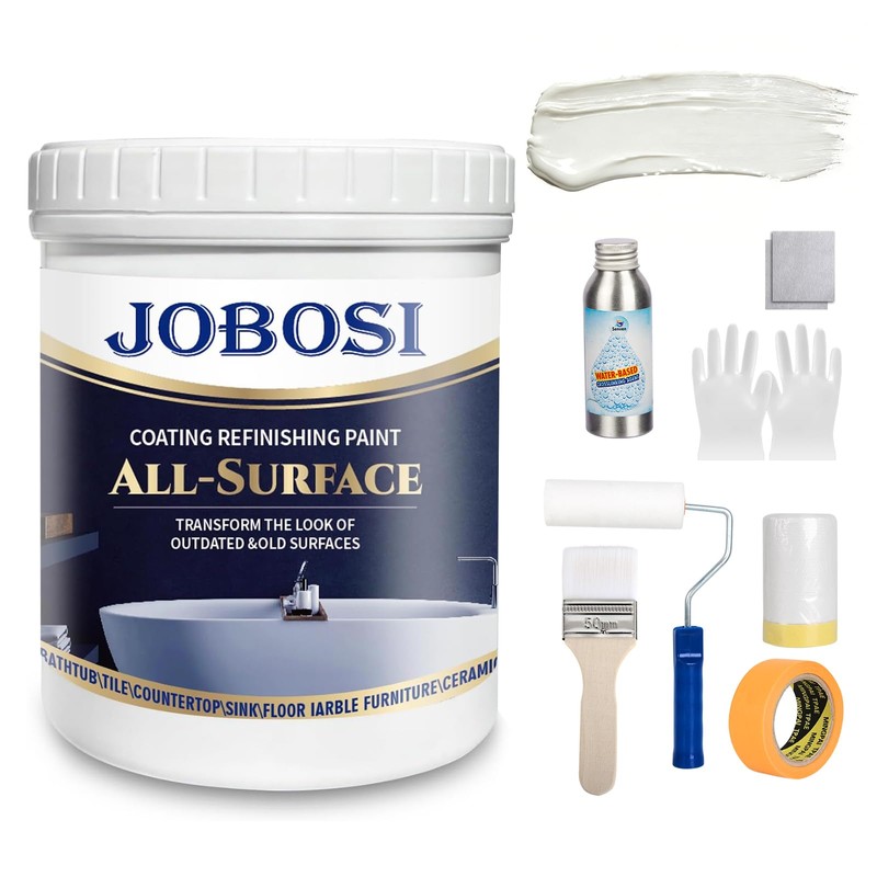 White Tile Paint and Tile Refinishing Kit 32.0 Fl Oz/50-55sq.ft