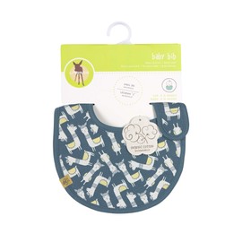 LÄSSIG Baby Bib Waterproof Velcro Cotton / Baby Bib Small, Glama Lama