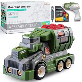 EKU EASYKU Kids Take Apart Toys for 3-5 6-8 Year Old Boys Girls Military Intercontinental Missile Vehicles Army Trucks Toys with Electric Drill STEM Assembly Toy Set Gifts Learning Educational Toys