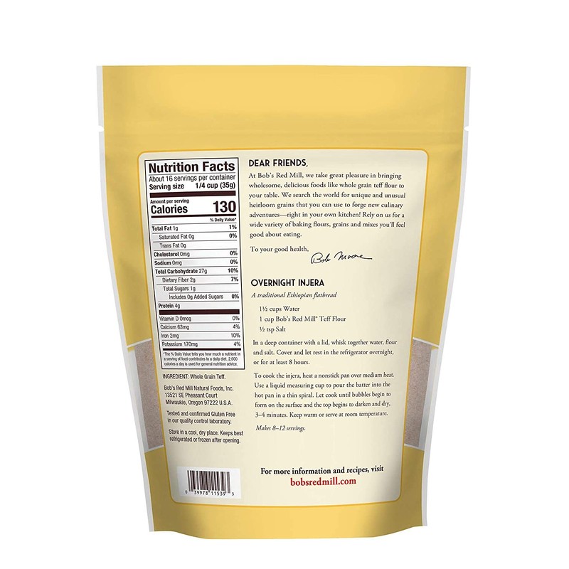 Bob's Red Mill Teff Flour, 20 Oz (Pack of 3)