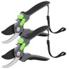 2 Pcs Pruning Shear Sturdy Steel Hand Pruner with Ergonomic