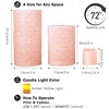 FURORA LIGHTING Pink Rome Real Wax LED Candles with Remote