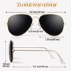 GQUEEN Aviator Glasses Men Women Polarised Sunglasses Pilot Lightweight Metal