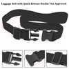2 Pack Suitcase Straps, Bright Color Adjustable Luggage Belts, TSA