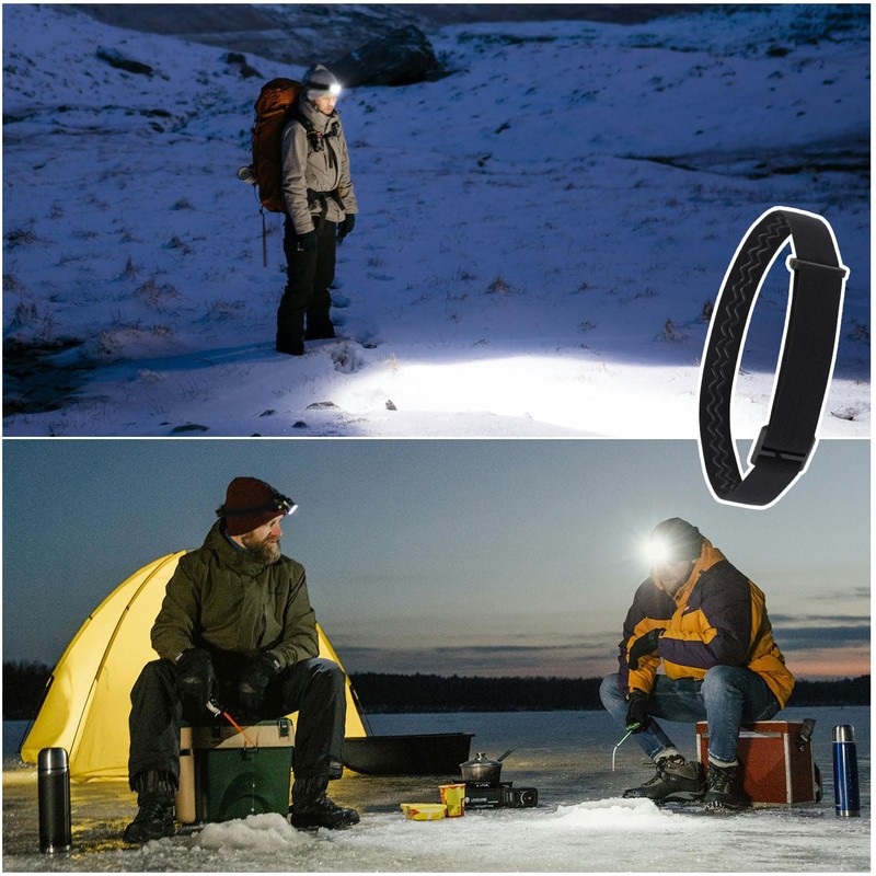 Elastic Headtorch Strap, Head Torch Strap Replacement Headband Headlamp Comfort