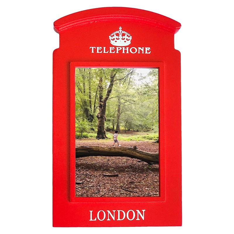 SAJAK 4x6 London Telephone Booth Picture Frames Tabletop Desktop Photo