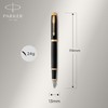 Parker IM Fountain Pen, Black Lacquer Gold Trim, Medium Nib