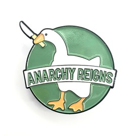 Anarchy Reigns Goose Crime Bad Duck Meme Metal Enamel Pin Badge