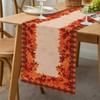 Larponder Fall Maple Leaf Table Runner for Thanksgiving, Harvest Decor