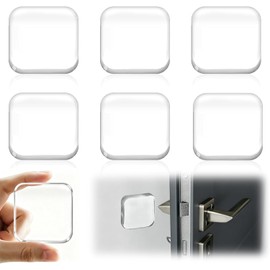 LSXD Tope de Puerta 6 PCS, Cuadrado de 5cm Protector de Pared de Silicona, Autoadhesivo y Reutilizable, Aplicaciones para Puertas, Door Knob Wall Protector, Cabinet y Cupboard Bumpers Antigolpes