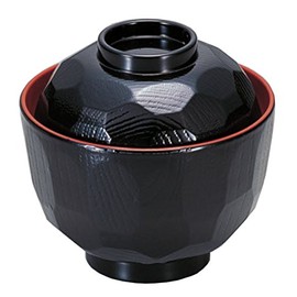 若泉 Lacquerware 割烹 Lacquerware Heat-resistant New 3.2 Equal Honeycomb Small 吸椀 黒内 Vermillion 1 – 178 – 8