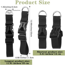 3 Piezas Add A Bag Correas de Equipaje, Correa Ajustable para Maleta para Manos Libres, Soporte para Chaquetas Mochila, Accesorios de Viaje para Conectar Equipaje O Mochila