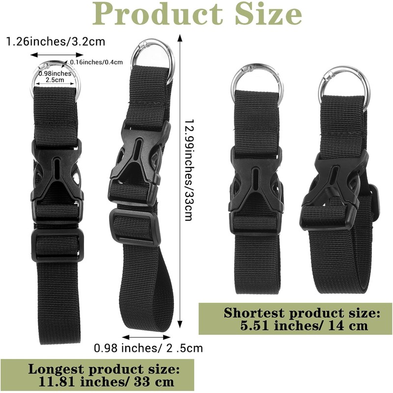 3 Piezas Add A Bag Correas de Equipaje, Correa Ajustable