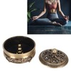 Coil Incense Burner with Lid Antique Beautifully Carved Electroplating Zinc