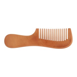 Peine para barba de madera de melocotón Dientes suaves Peine ergonomiómico para desenredar el cabello Herramienta de peinado para hombres Mujeres