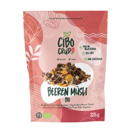 Bio Beeren Müsli - 375g. Musli mit Hafer und Roggenflocken mit Trockenfrüchten und Getrockneten/Gefriergetrockneten Früchten wie Schwarzkirsche Johannisbeere Erdbeere und Himbeere.