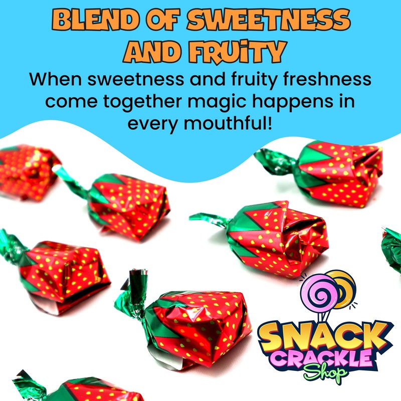 Strawberry Hard Candy - Bulk Individually Wrapped Candy, Nostalgic Candy,