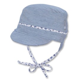 Sterntaler Boys Blue Peaked Cap with Ties and Ear Flaps, blue