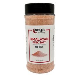 Himalayan Pink Salt Fine Grain XL 1.2 lb. Bottle Nutrient and Mineral Dense Salt Crystals by SPQR Seasonings