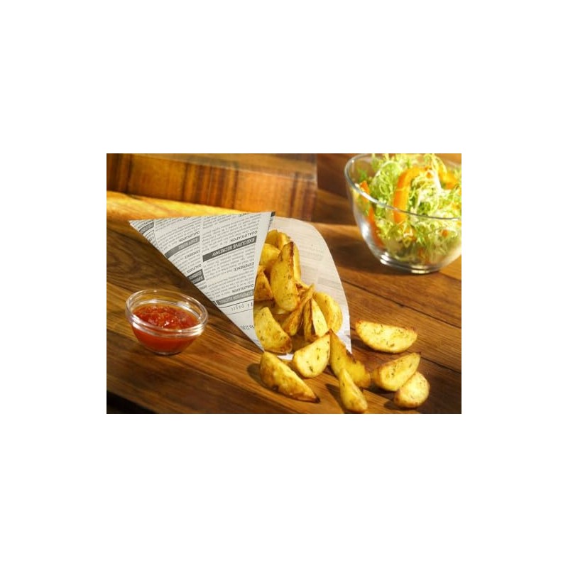 VEPATIM Pack of 500 Cones Parchment Replacement Greaseproof 19 x