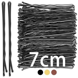 Mbsomnus Mbsomnus 50pcs 7cm Hair Grips - Black Hair Pins, Bobby Pins Set for Women & Girls, Waved Kirby Grips - Perfect for Updos & Styling, Ideal for All Types of Hair