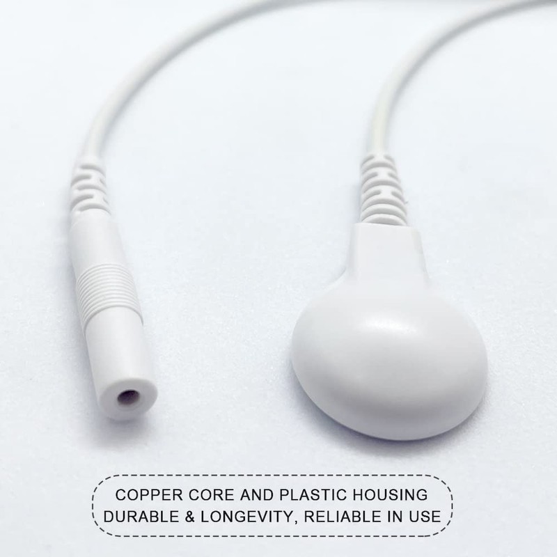 4 Pcs Electrode Lead Wire Adapters, Convert 2mm Pin to