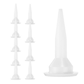 HARFINGTON 10pcs Caulking Nozzles Cones Nozzles Reusable Caulk Nozzle Tips Set for Epoxy Applicator Universal Sausage Caulking Gun