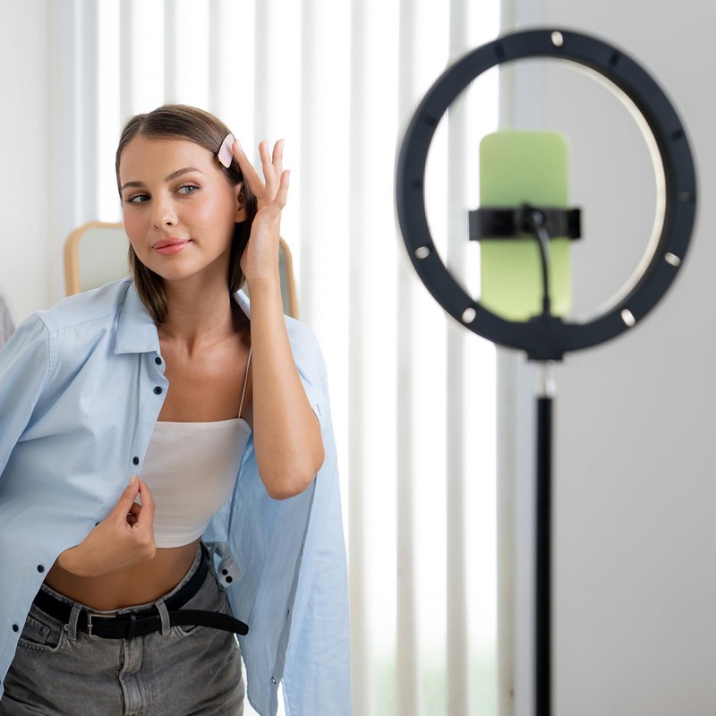 PATIKIL 7.9" Flexible Adjustable Gooseneck with Phone Clip, 1/4" Female