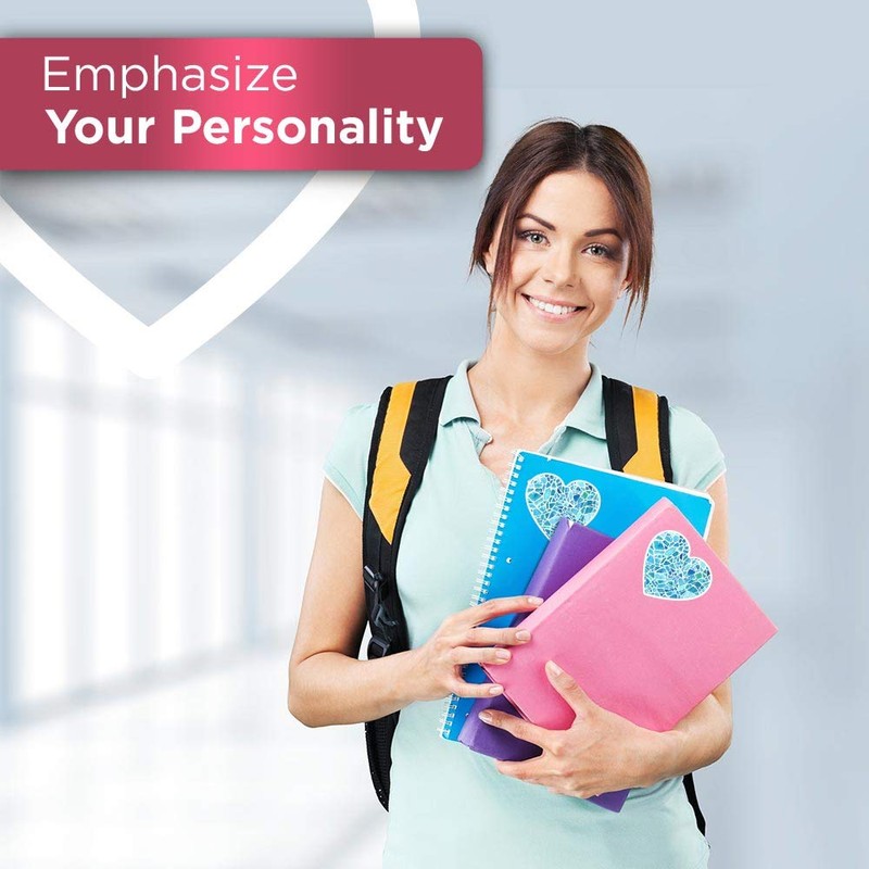 Vinyl Heart Stickers (Set of 4) - Binary Code Concept