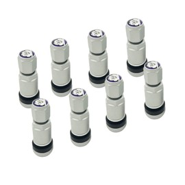 Z-oneMart 8pcs Car Tubeless Tire Valve Stem Bolt-in Aluminum Alloy Explosion Proof Wheel Tire TPMS Valve Stem with Dust Caps