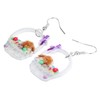 DOWAY Acrylic Easter Basket Eggs Rabbit Bunny Earrings Drop Dangle