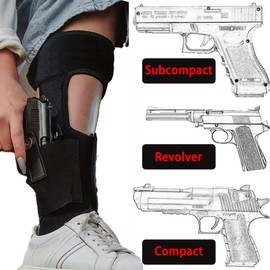 AAIHUA Hidden Carry Ankle Holster for Men Women,Universal Right Left Hand Gun Holster Compatible with Glock 42/27/26 S&W M&P Shield9mm RLCP380 Sig-sauerP365/P320 cz75 Taurus g2c Leg Gun Holster