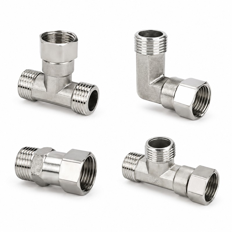 G1/2 Inch Stainless Steel Toilet Diverter Valve – Three-Way T-Valve