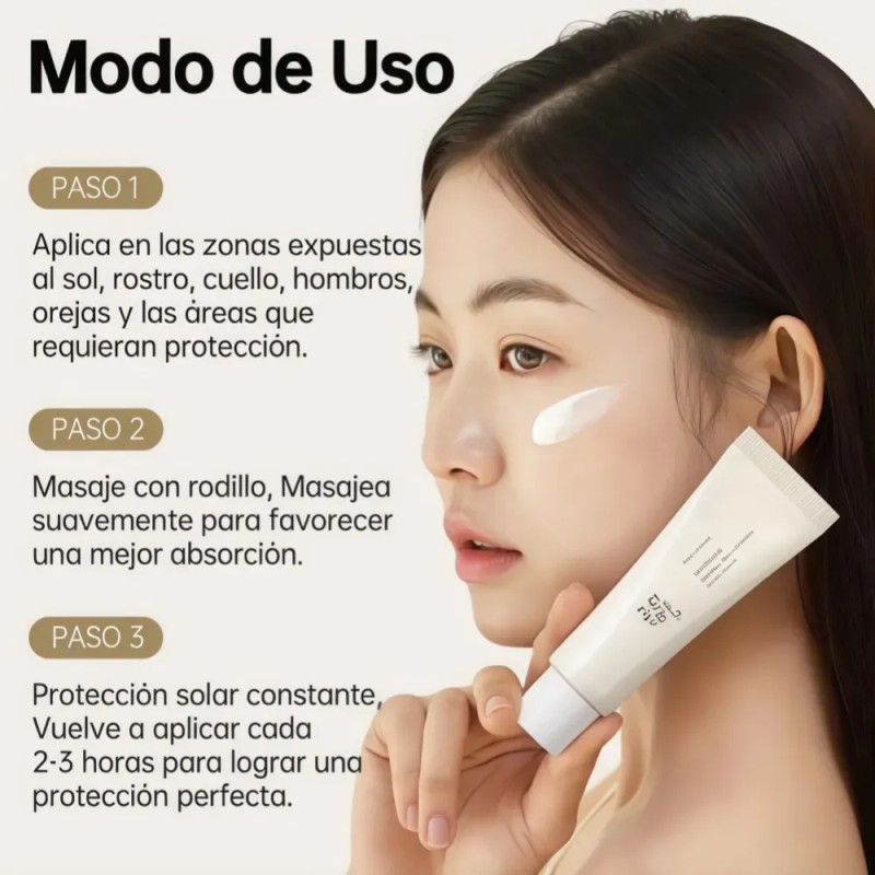 Protector Solar Coreano Ligero Arroz Spf50+ Probióticos 50ml