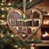 V VIBEPY All Over Printed, Book Lovers Ornaments, Bookshelf Heart