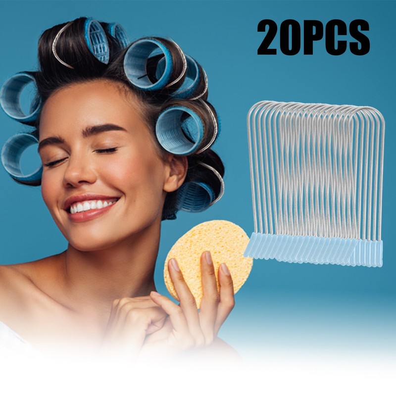 DDRAUY 20Pcs Hot Curler Clips Replacement Kit, Stainless Steel, Hot