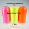 New brothread Set of 3 Neon (Fluorescent) Colours Polyester Machine