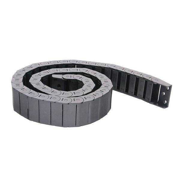 1m Black Plastic Drag Chain Cable Carrier for CNC Router Mill (15mm x 40mm)