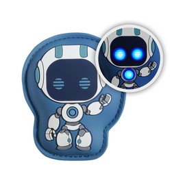 Step by Step Magic Mags 3 Pieces 2 Magnetic Appliques and 1 Tag Addition to School Bag or Preschool Backpack, Robot Nino - Blue, Magnets