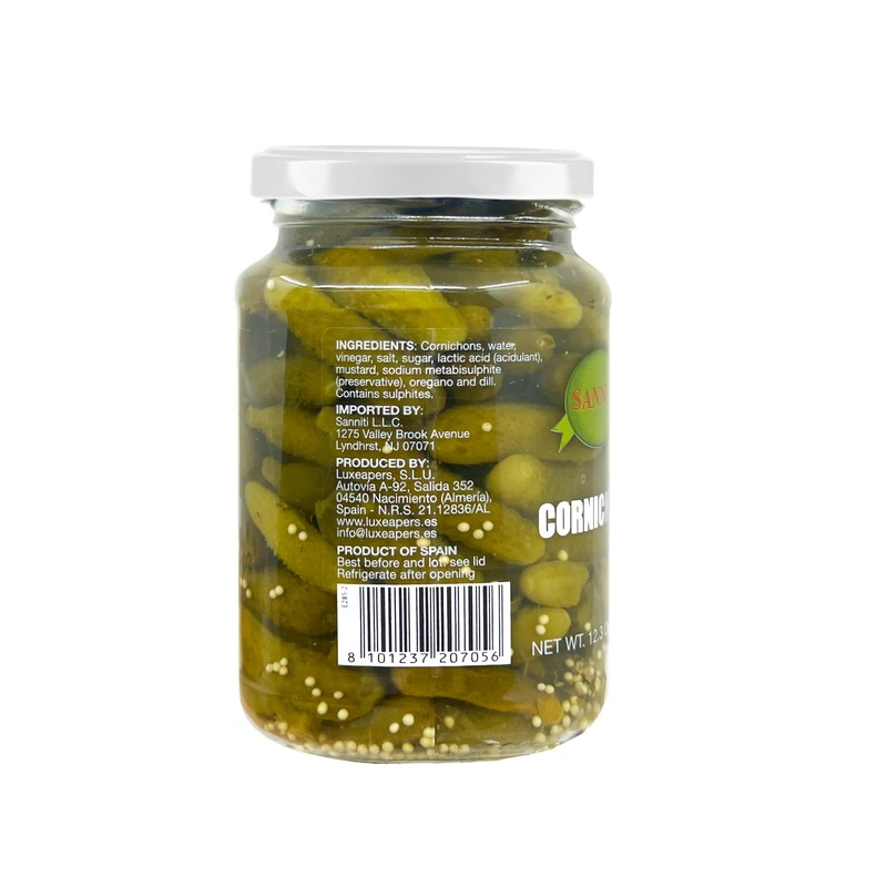 Sanniti Cornichons | Imported from Spain | Perfect for Charcuterie