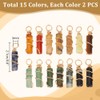 PH PandaHall Pack of 30 Natural Stone Pendants, 15 Styles,