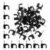 100pcs Round Cable Clips,Wire Clips for Cables,Black Cable Clips, 8mm