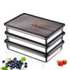Hommiya Stainless Steel Food Storage Containers, Silver, Airtight with Vacuum