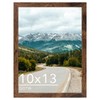 QOTIB 10x13 Picture Frame Deep Brown for Wall Hanging, Wood