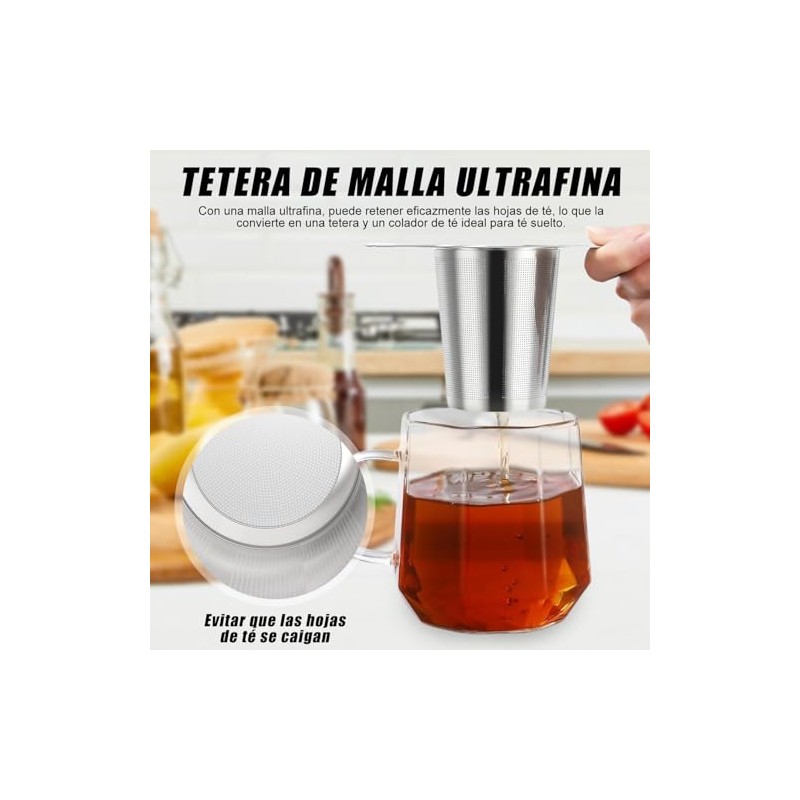 Infusor de Té, Juego de 4 Filtro de Té con