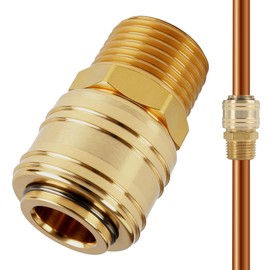 2 Stück Schnellkupplung Druckluft NW 7,2 mit 1/2 Zoll Außengewinde - Robuste und Ergonomische Druckluft-Anschlüsse für Effiziente Verbindung von Pneumatischen Werkzeugen (1pcs)